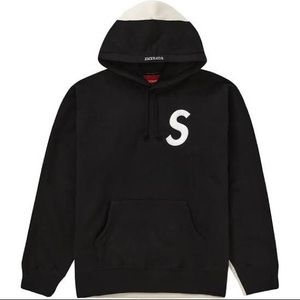 Supreme S logo split hooded sweatshirt